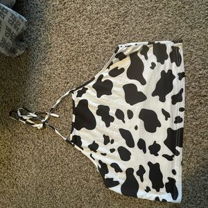 -CURVY SHIEN- cow print halter